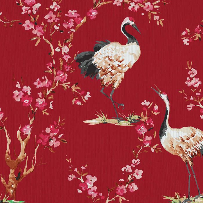 RM COCO | Manchurian Fret / Garnet - Print Fabric