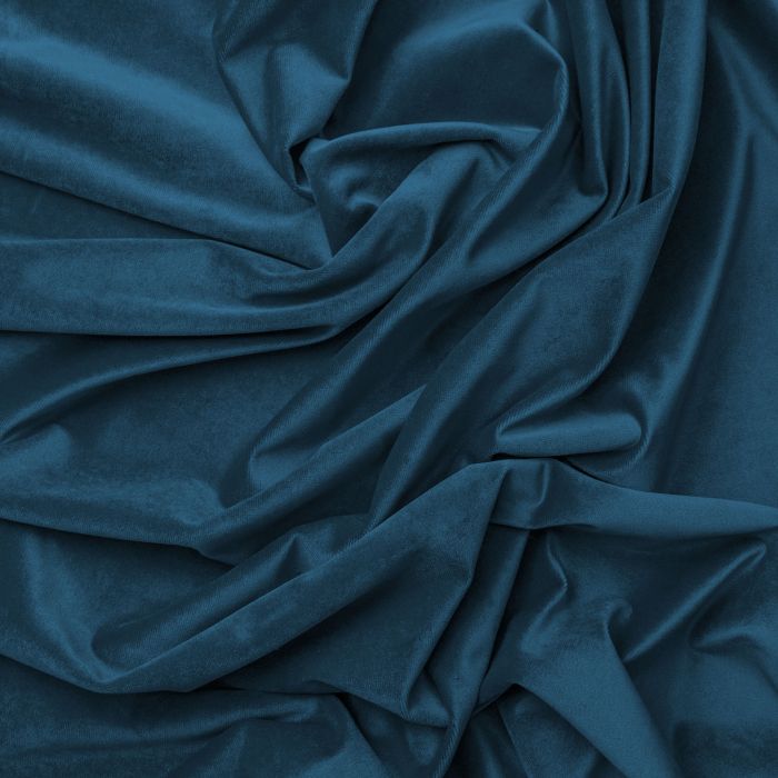 TURQUOISE BLUE Soft Plain Velvet Fabric Material - 58 - More Colours PB15