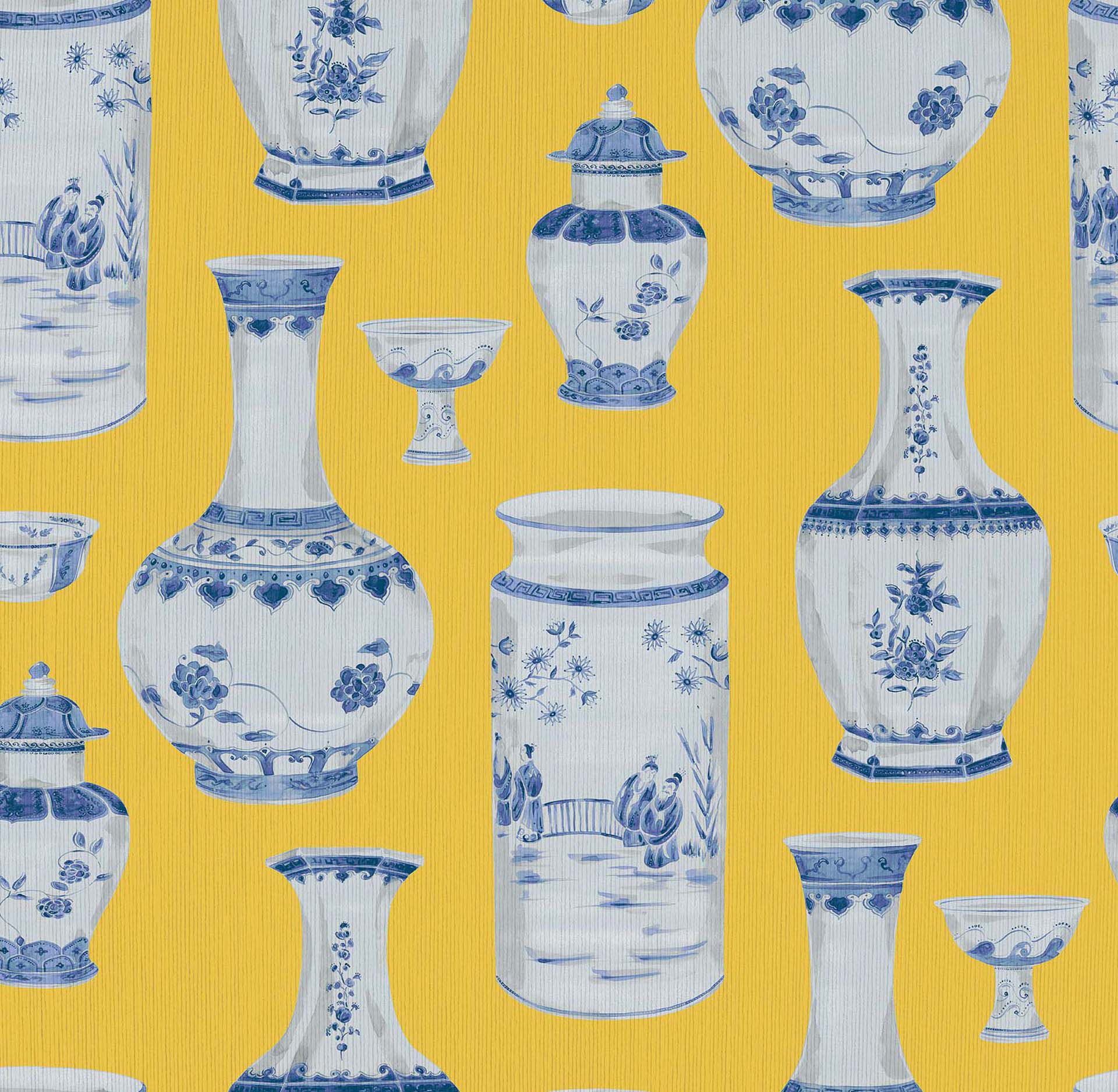 RM COCO  Ming Dynasty / Dynasty Yellow - Print Fabric